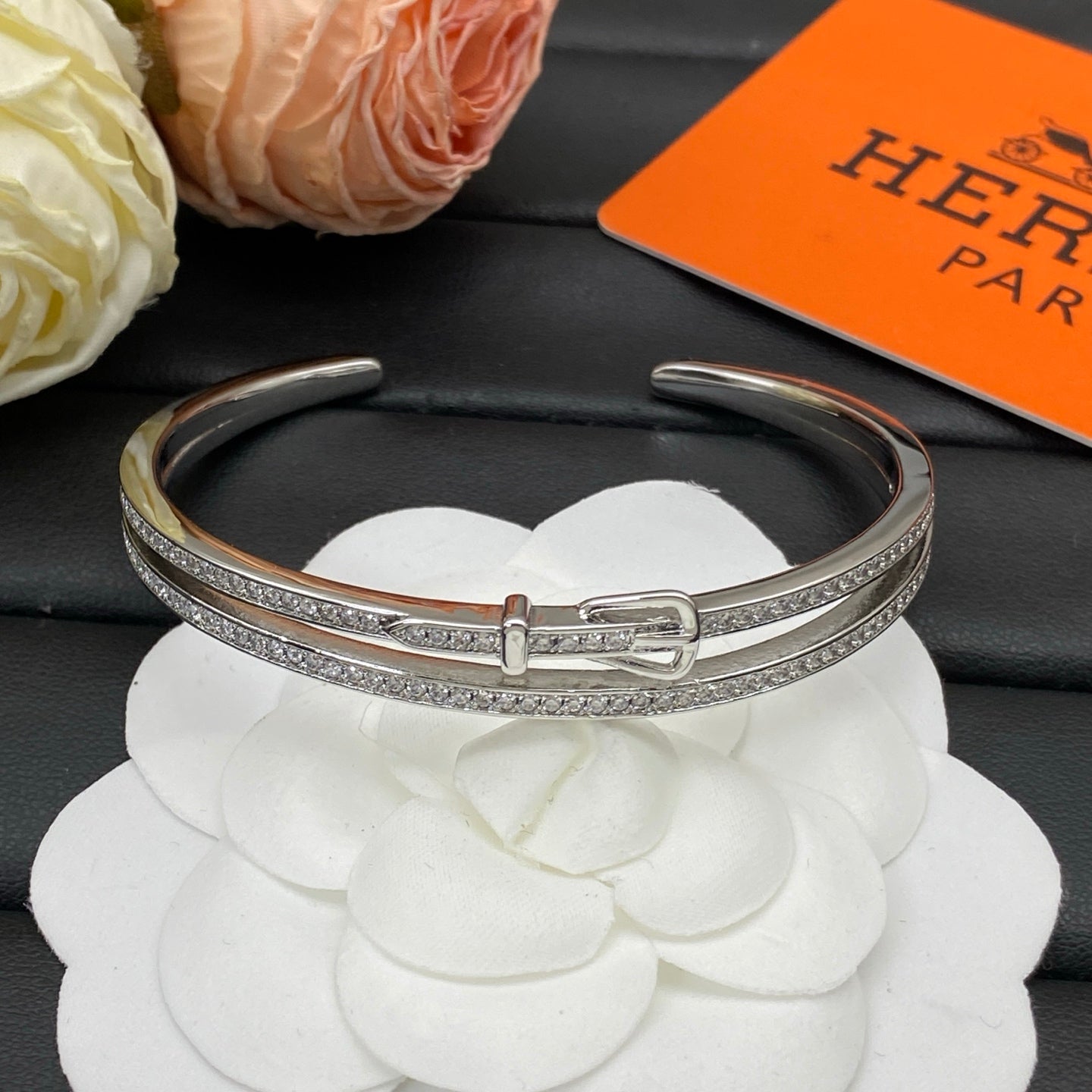 Hermes Diamond Bangle